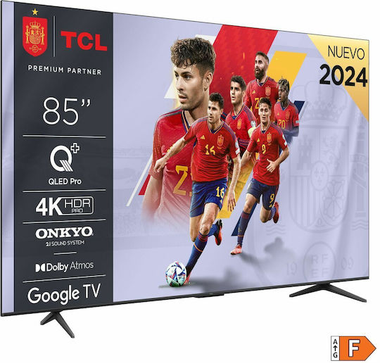 TCL Smart Τηλεόραση 85" 4K UHD QLED C655 HDR (2024) 85C655