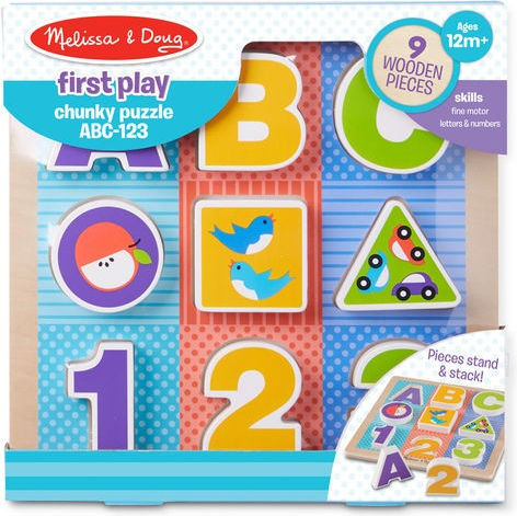 Детски Пъзел Large Piece For Toddlers за 1+ Години 9бр Melissa & Doug