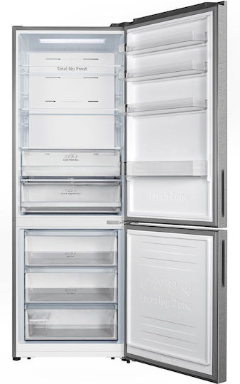 Hisense Fridge-Freezer 495lt Total NoFrost H200xW70.4xD69.4cm Inox RB645N4BCE