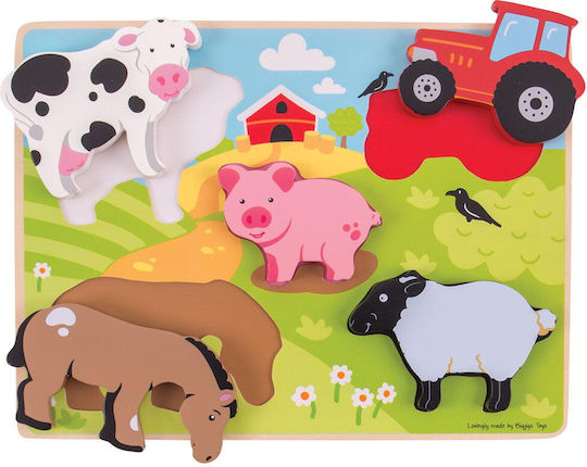 Holz Kinder Steckpuzzle In The Garden 5pcs Big Jigs