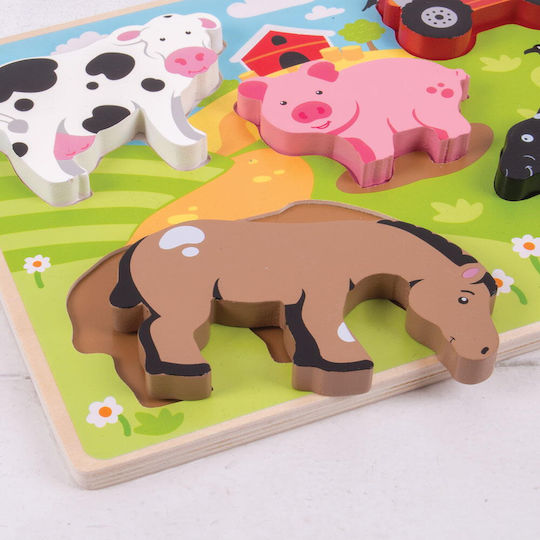 Holz Kinder Steckpuzzle In The Garden 5pcs Big Jigs