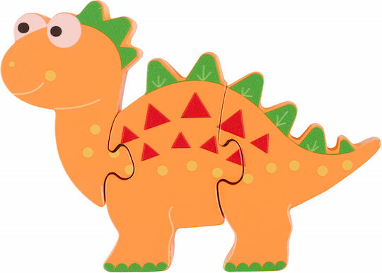 Дървено Детски Пъзел Stegosaurus Мангекю 4бр Orange Tree Toys