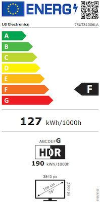 LG Smart Televizor 75" 4K UHD OLED 75UT81006LA HDR (2024)