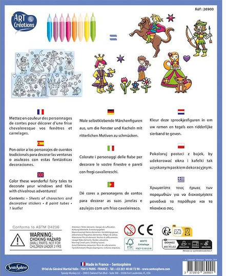 Kreatives Glasfenster-Aufkleber-Set Prinzen Prinzessinnen