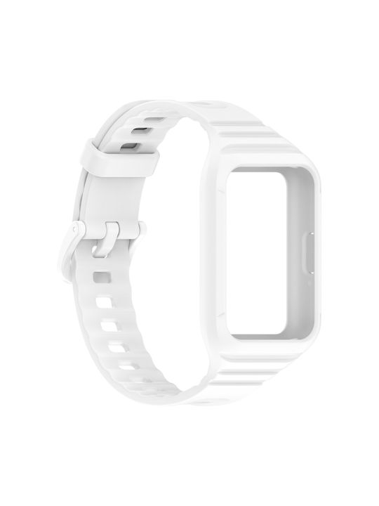 Eingebautes Armband Silikon Weiß (Galaxy Fit3)