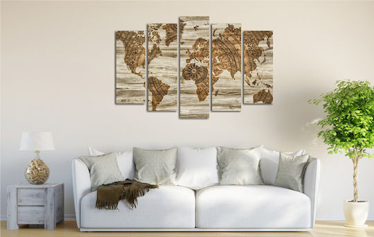 24Mall Fivefold Painting on Canvas 105x70cm
