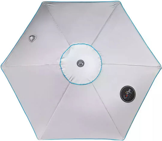 Campo VERDE 240 Beach Umbrella Diameter 2m with Air Vent Silver