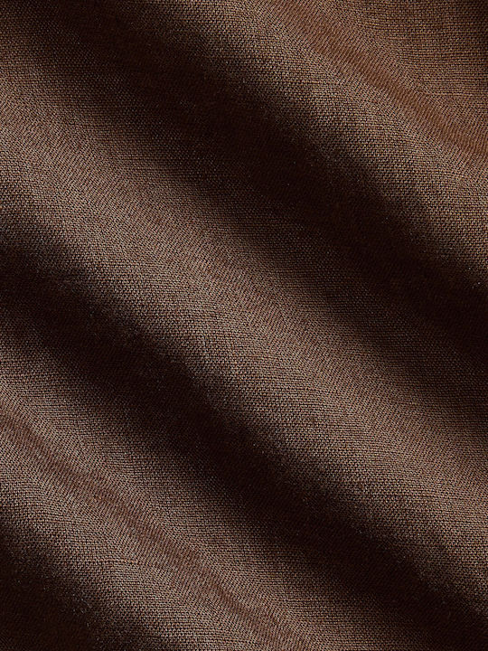 Shirt Long-sleeved Linen Shirt Chocolate Mousse