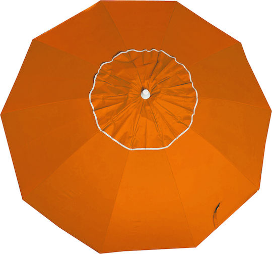 Solart Folding Beach Umbrella Diameter 2m with UV Protection and Air Duct Orange