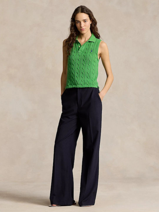Ralph Lauren Γυναικεία Αθλητική Polo Μπλούζα Αμάνικη Πράσινη