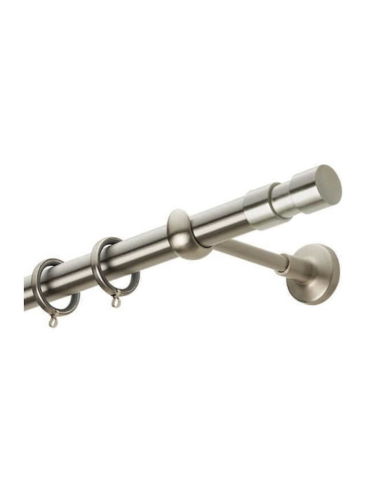 Zogometal Metallic Curtain Pole Easy Line Single Φ25mm 160cm Nickel Matt