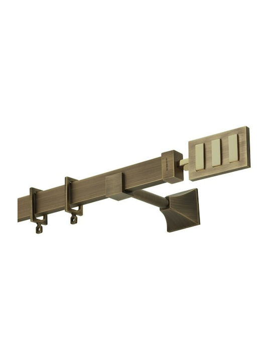 Zogometal Metallisch Vorhangstange Einfach Φ30mm 160cm Bronze / Oro