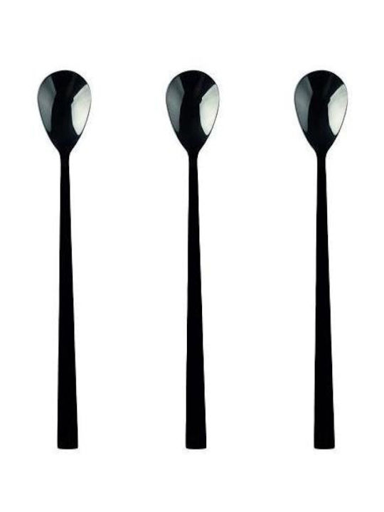 Vialli Design Spoon Set Stainless Black 3pcs