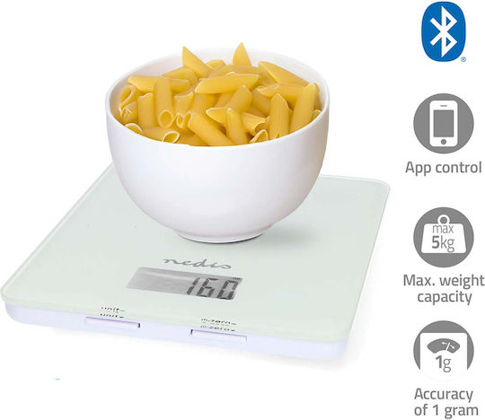 Nedis Ψηφιακή Ζυγαριά Κουζίνας έως 5kg Λευκή