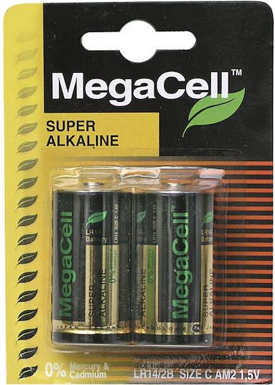 Megacell Alkaline Batterien C 1.5V 2Stück