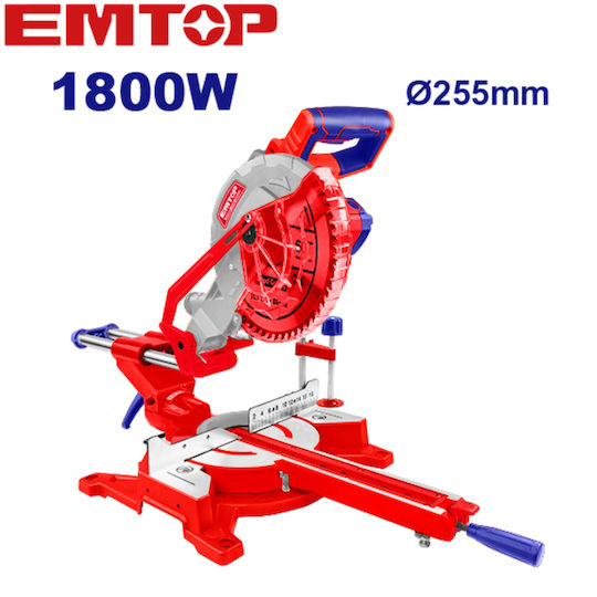 Emtop Φαλτσοπρίονο Ρεύματος 1800W Διαμέτρου 255mm