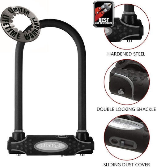 Master Lock Κλειδαριά Ποδηλάτου Πέταλο με Κλειδί Μαύρη