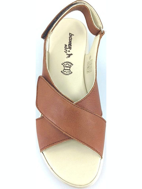 Damenplattformen Tabac Braun
