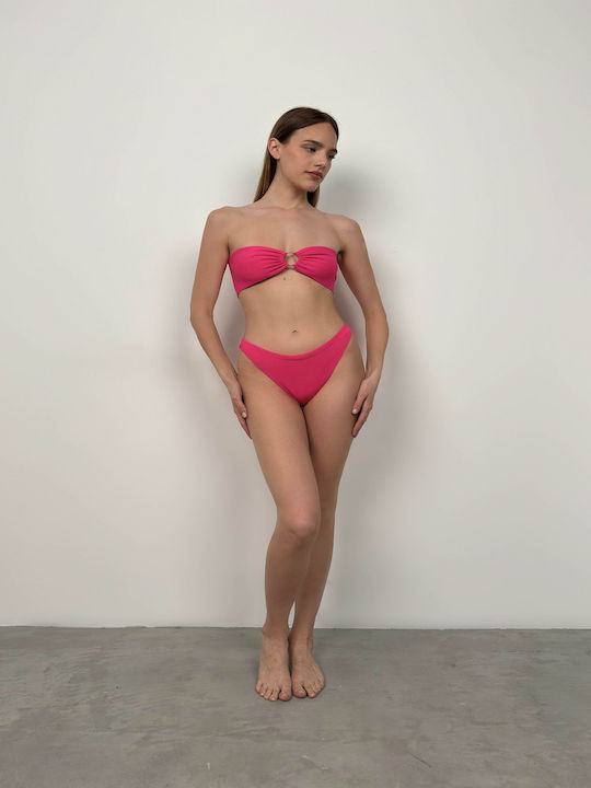 Bikini Set Top & Slip Bottom Fuchsia