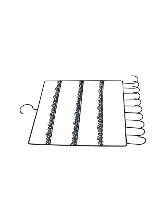 Uncle George Antique Wall Hanger Metal 10 Hooks Black