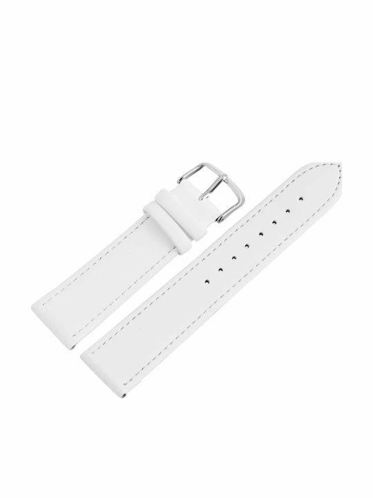 New Era Δερμάτινο Λουράκι Λευκό 22mm
