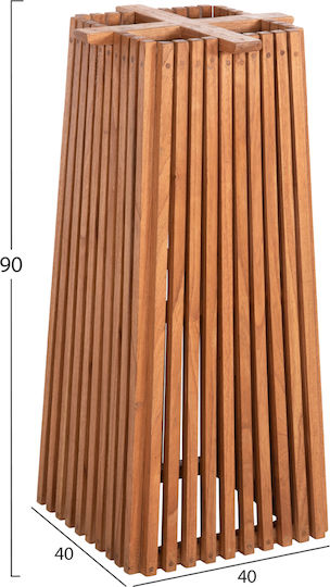 Freebox Stand De Masă Din Lemn Natural 40x40x90cm