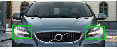 Volvo Αριστερό Κρύσταλλο Φαναριού για Volvo V40