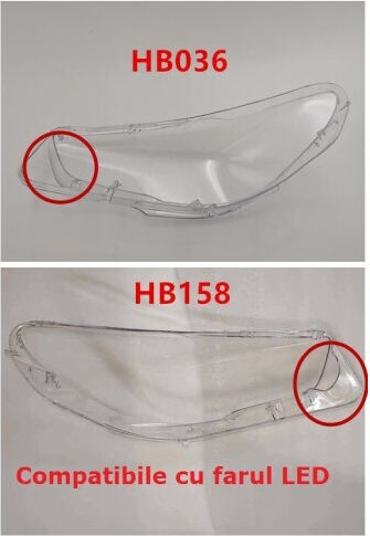 Cristal pentru faruri Lumini LED pentru BMW Seria 5 1buc