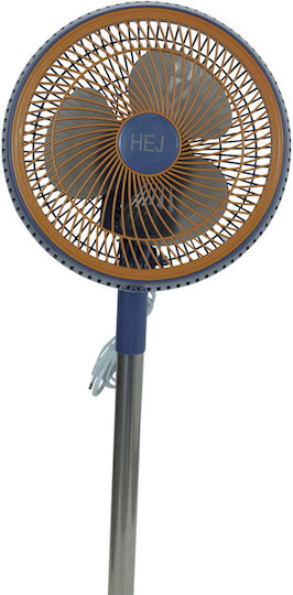 Uncle George Ανεμιστήρας Ορθοστάτης 25W Διαμέτρου 23cm Μπλε