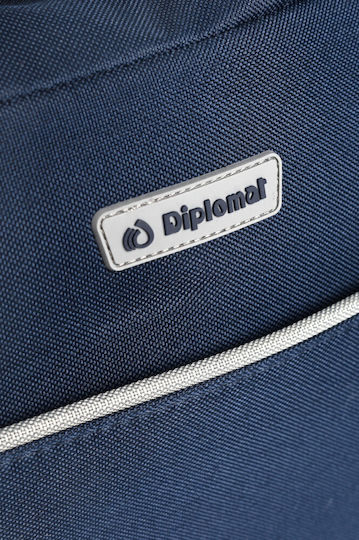 Diplomat Reisetasche 45Es Blau mit Rädern Stoff L55xB30xH31cm