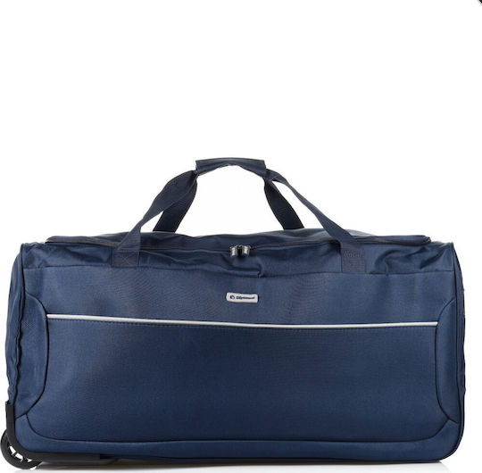 Diplomat Reisetasche 45Es Blau mit Rädern Stoff L55xB30xH31cm