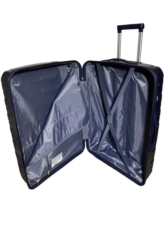 Ormi Medium Hard Travel Suitcase Black with 4 Wheels Height 65cm