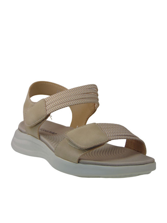 Women's Flat Sandals Anatomic in Beige Color