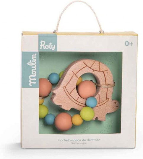 Moulin Roty Inel de dentiție din lemn pentru 0 m+