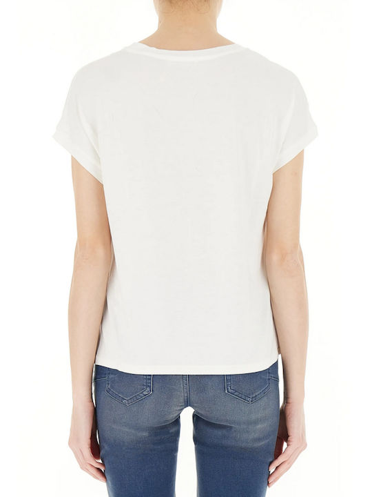 Diana Gallesi Γυναικείο T-shirt Λευκό