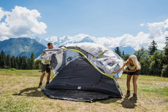 Coleman Darwin 2 Plus Camping Tent Tunnel Mountaineering Grey with Double Cloth 4 Seasons for 2 People Waterproof 3000mm 320x310x120cm