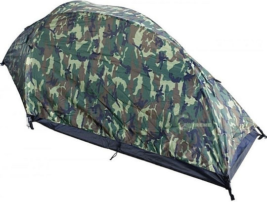 Mil-Tec Sommer Campingzelt Iglu Khaki mit Doppeltuch für 1 Person 240x135x85cm