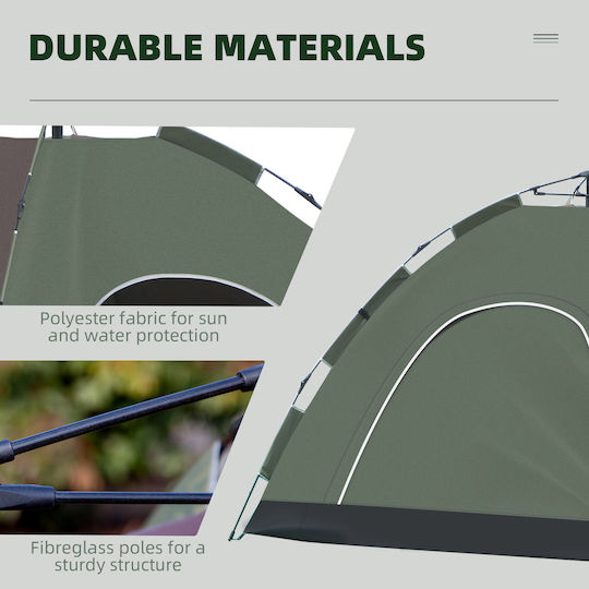 Outsunny Campingzelt Iglu Grüne Für 4 Personen 210x210x135cm