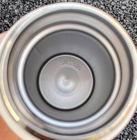Μπουκάλι Θερμός Ανοξείδωτο / Πλαστικό 650ml White με Καπάκι-Κύπελλο