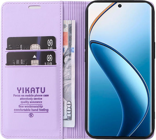 5g 12 Pro+ 5g Yikatu Folio Series Stand Book Synthetic Leather / Silicone / Plastic Purple (Realme 12 Pro)
