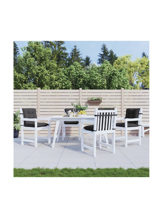 vidaXL Garden Chair Cushions with Backrest Anthracite 4 Pieces 50x100 cm