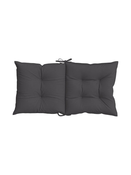 vidaXL Garden Chair Cushions with Backrest Anthracite 4 Pieces 50x100 cm