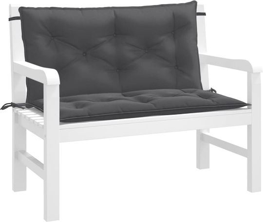 vidaXL Pernă De Bancă De Grădină Cu Spătar Antracit Melanj 2 Buc 50x100cm