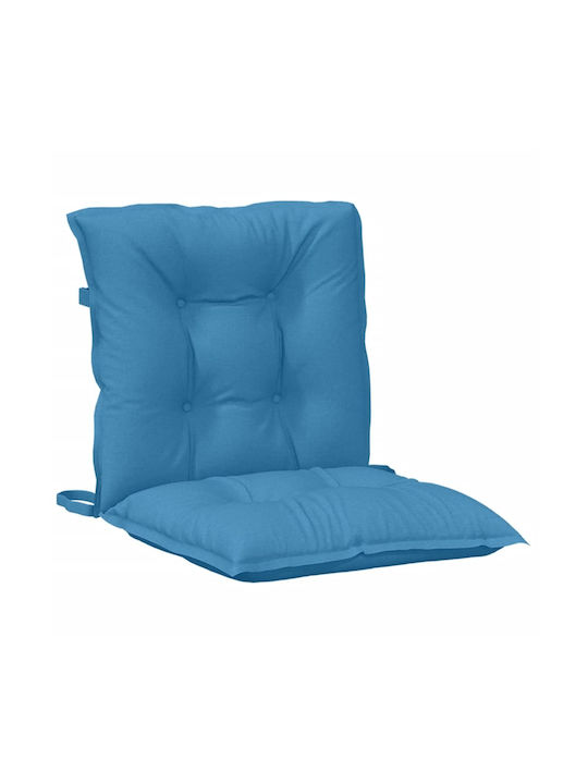 vidaXL Garden Chair Cushion with Backrest Blue 4 Pieces 50x100cm