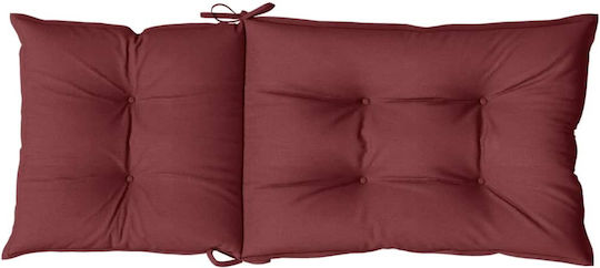vidaXL Gartenstuhlkissen Mit Rückenlehne Burgundisches 2 Stück 50x120cm