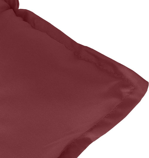 vidaXL Gartenstuhlkissen Mit Rückenlehne Burgundisches 2 Stück 50x120cm