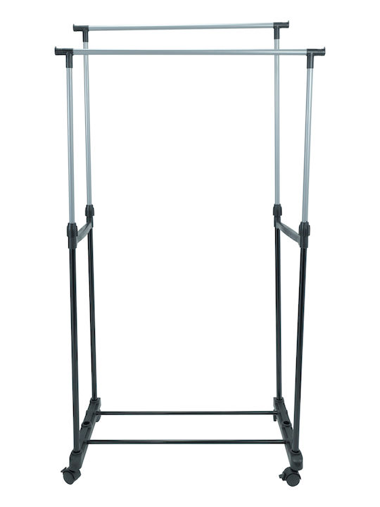 Uncle George Rollbar Kleiderständer Teleskopisch Silber 67x30x133cm