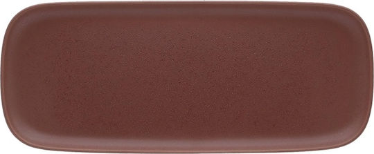 Ready Servierplatte Rechteckig aus Porzellan Braun 31x13cm 4Stück