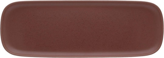 Ready Servierplatte Rechteckig aus Porzellan Braun 37x13cm 4Stück