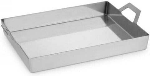 Pujadas Servierplatte Rechteckig Rostfreier Stahl Silber 22x14cm 1Stück